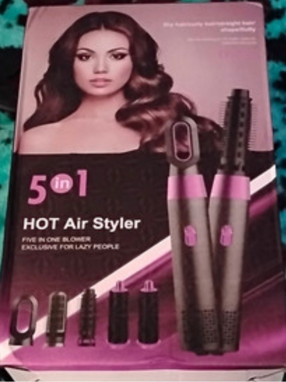 5-in-1 Hot Air Styler - Pink/Black Brand New in box!